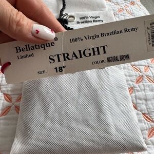 Bellatique 18" Straight Virgin Brazilian Remy Hair